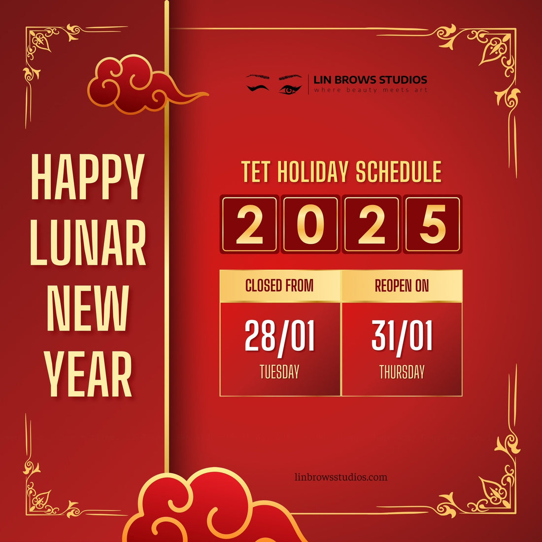 Lunar New Year 2025 Closure Notice