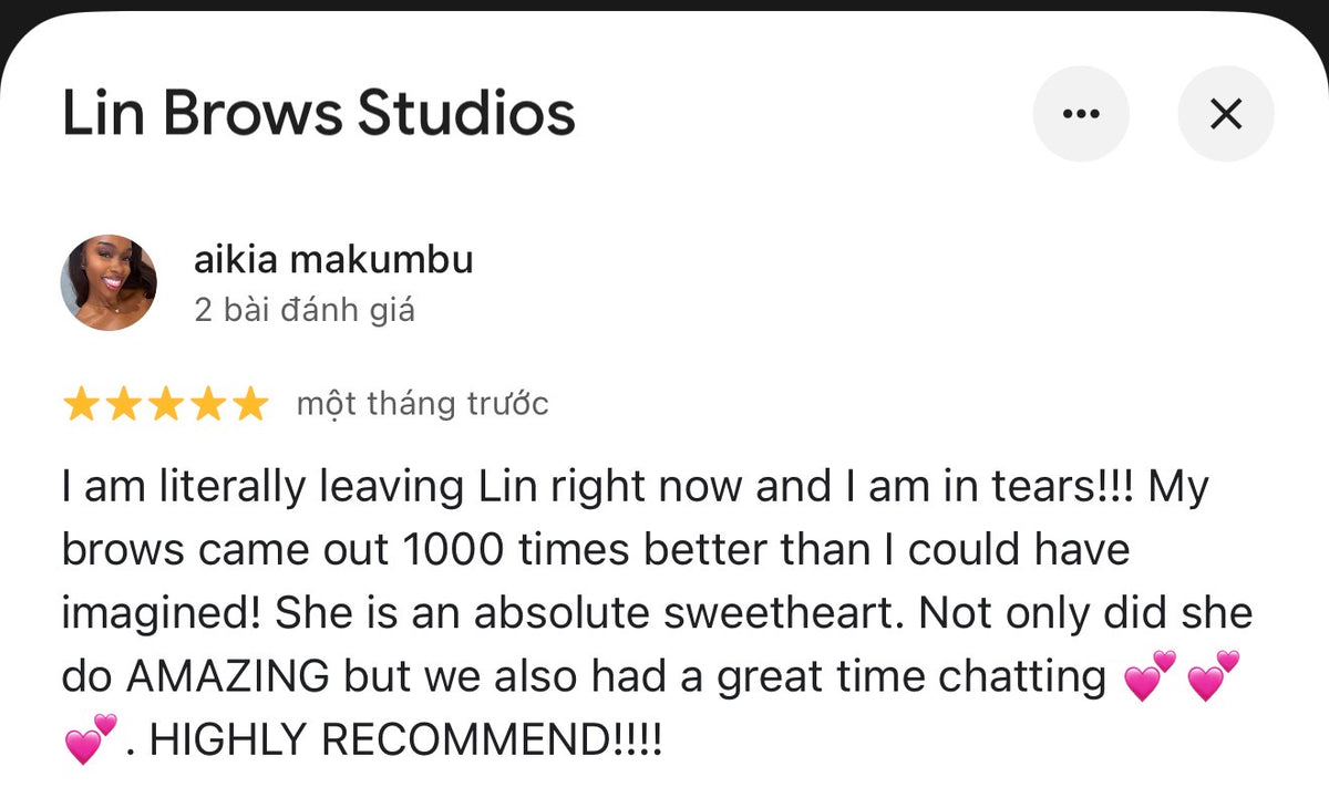 Customer feedback screenshot